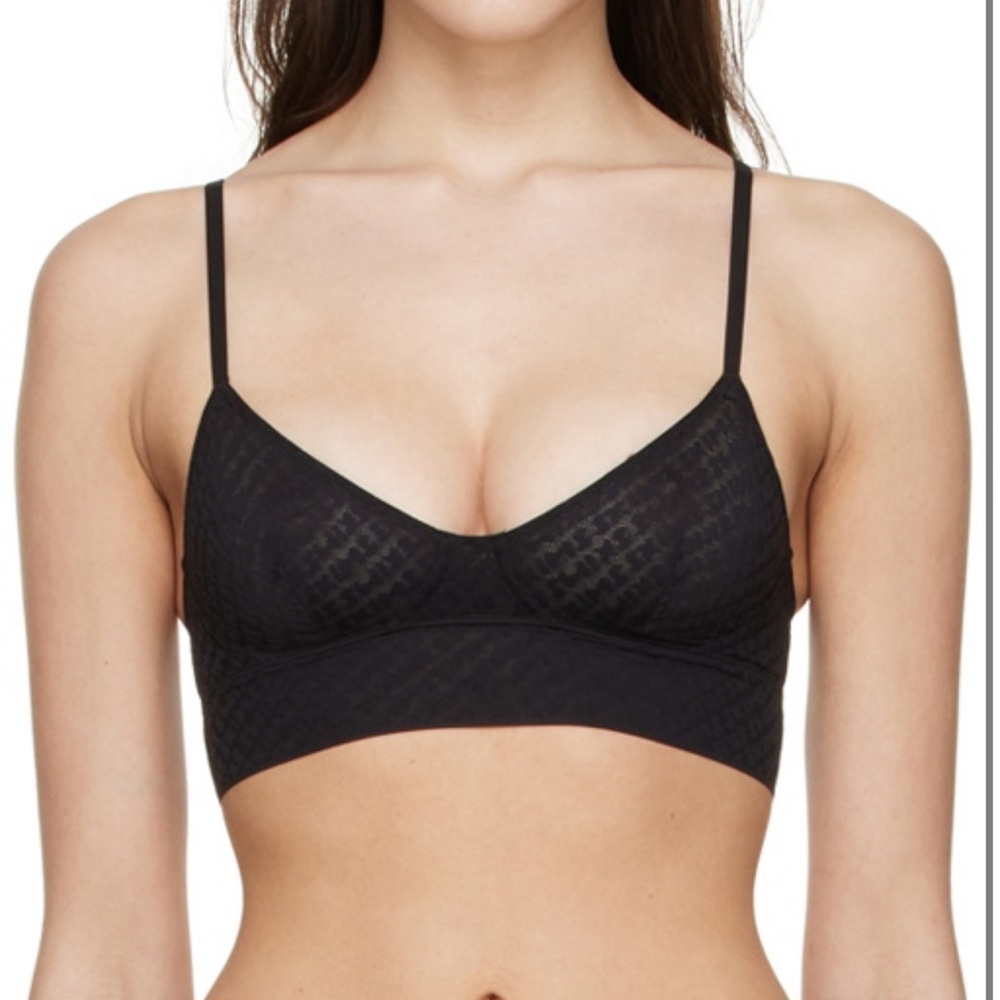 SKIMS logo mesh bralette